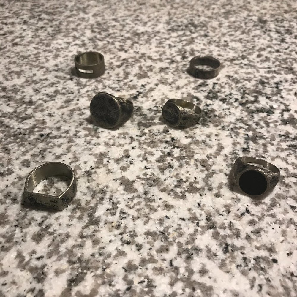 Men's Assortment of Silver Rings